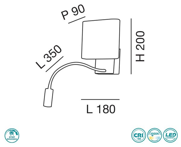 Απλίκα Fabas Luce Vietri 3432-24-178 Νίκελ Ματ