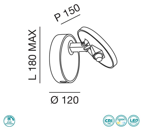 Απλίκα Fabas Luce Ara 3452-21-102 Λευκή