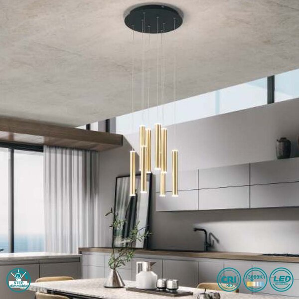 Φωτιστικό Κρεμαστό Fabas Luce Prado 3685-47-209 Οξυντέ