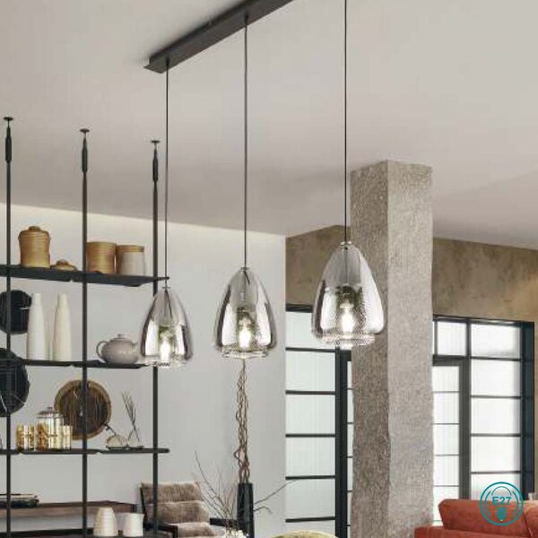 Φωτιστικό Κρεμαστό Ράγα Fabas Luce Britton 3673-48-241 Διάφανο