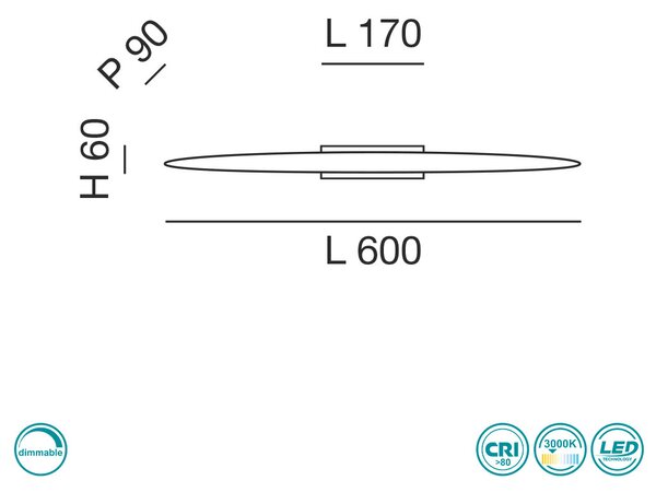 Απλίκα Fabas Luce Ribot 3676-21-215 Ξύλο Δρυς