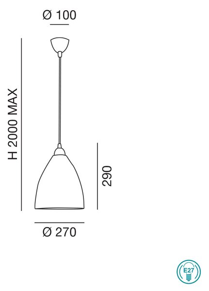 Φωτιστικό Κρεμαστό Fabas Luce Provenza 2907-45-102 Λευκό