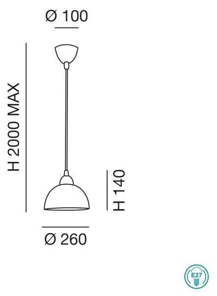 Φωτιστικό Κρεμαστό Fabas Luce Nice 2908-44-125 Μελί