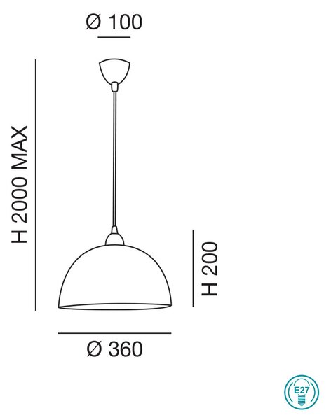 Φωτιστικό Κρεμαστό Fabas Luce Nice 2908-45-125 Μελί