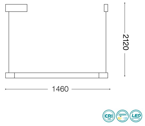 Φωτιστικό Κρεμαστό Ideal Lux Yoko 258898 Λευκό (3000Κ)