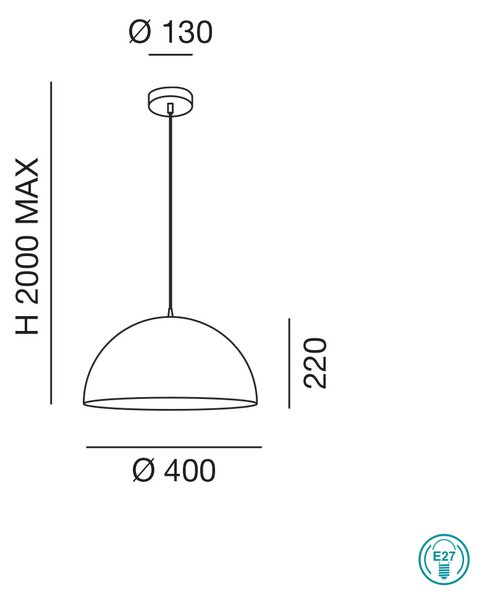 Φωτιστικό Κρεμαστό Fabas Luce Dingle 3215-40-101 Μαύρο-Χρυσό