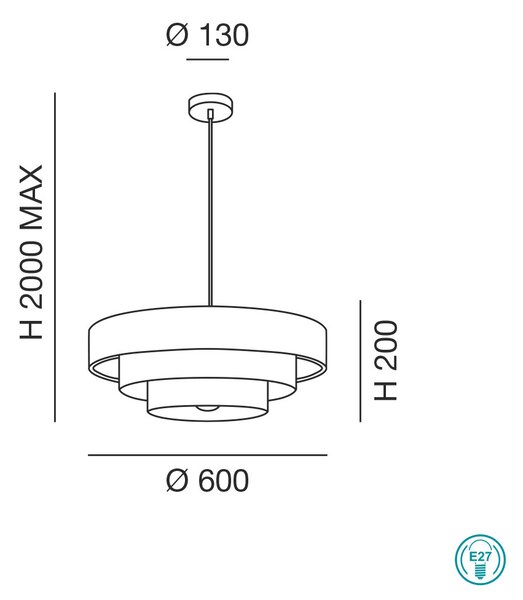 Φωτιστικό Κρεμαστό Fabas Luce Brava 3639-40-354 Πολύχρωμο