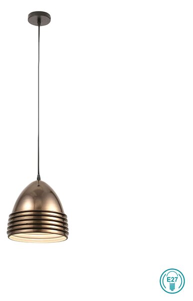 Φωτιστικό Κρεμαστό Fabas Luce Gavia 3609-40-179 Κεραμικό Bronze