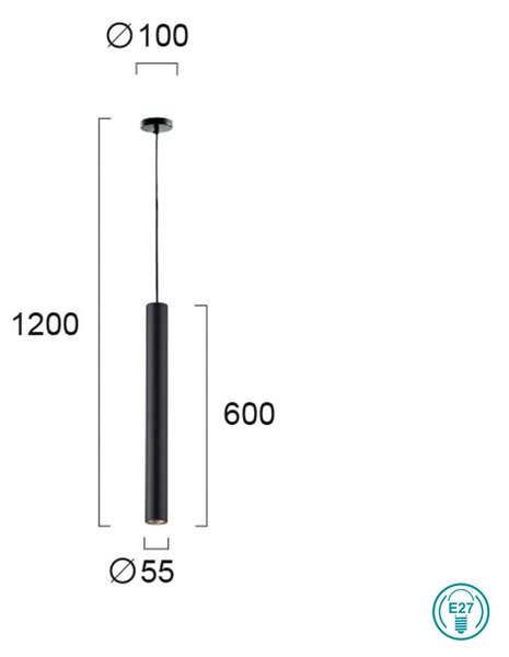 Φωτιστικό Κρεμαστό Viokef Tube 4287300