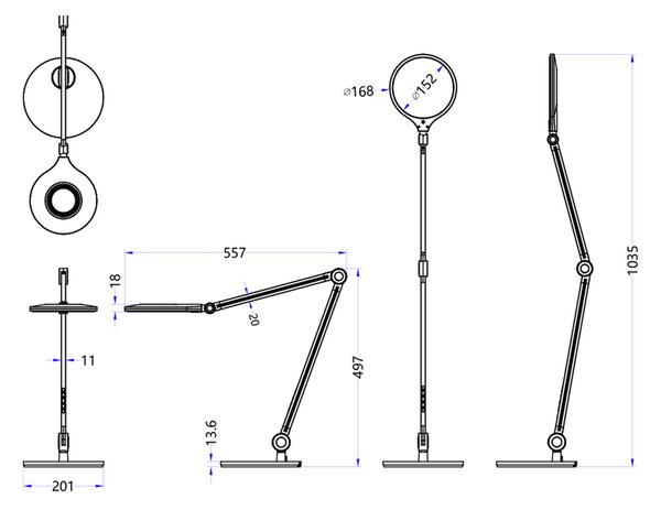 ΦΩΤΙΣΤΙΚΟ ΓΡΑΦΕΙΟΥ LED FB94452.09 ΧΡΥΣΟ ΧΡΩΜΑ ABS 55,7x49,7Υεκ