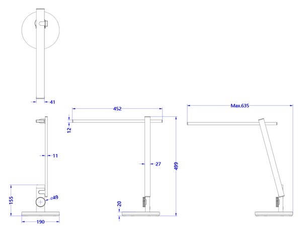 ΦΩΤΙΣΤΙΚΟ ΓΡΑΦΕΙΟΥ LED FB94445.08 ΑΣΗΜΙ ΧΡΩΜΑ Φ19x49,9Υεκ