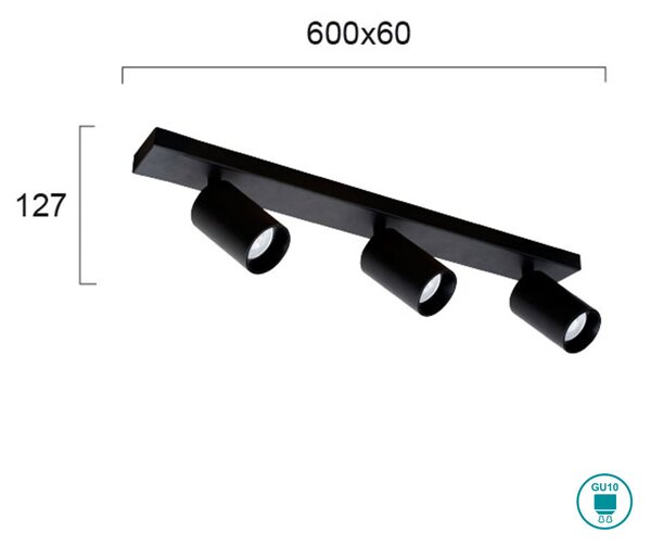 Φωτιστικό Σποτ Viokef Stage 4259801 Μαύρο