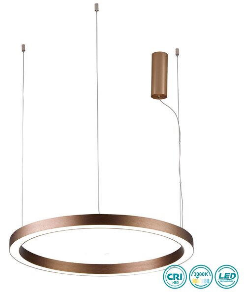 Φωτιστικό Κρεμαστό Viokef Choco 4244600 Καφέ Dimmable