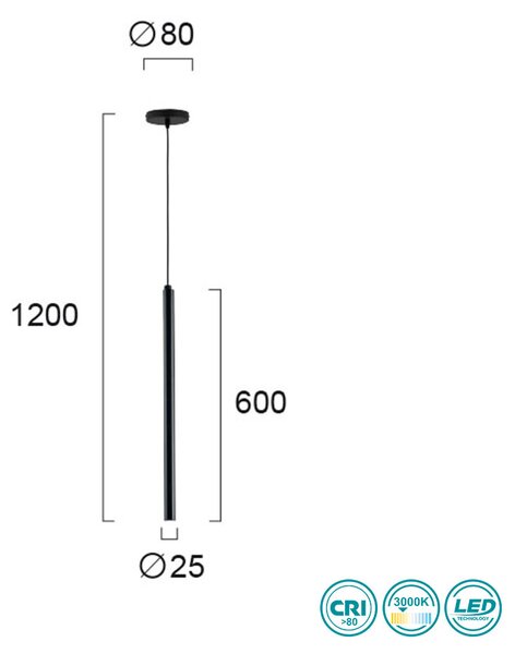 Φωτιστικό Κρεμαστό Viokef Duct 3082803
