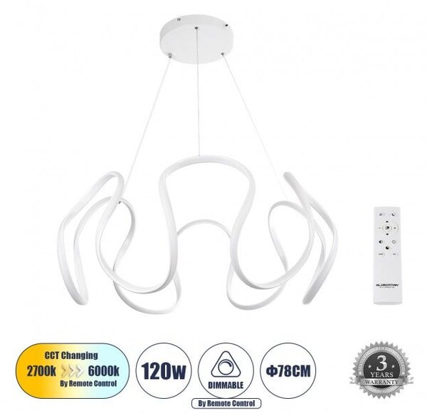 Κρεμαστό Φωτιστικό Οροφής LED 120W 13440lm TARANTULA Globostar 61395 Λευκό