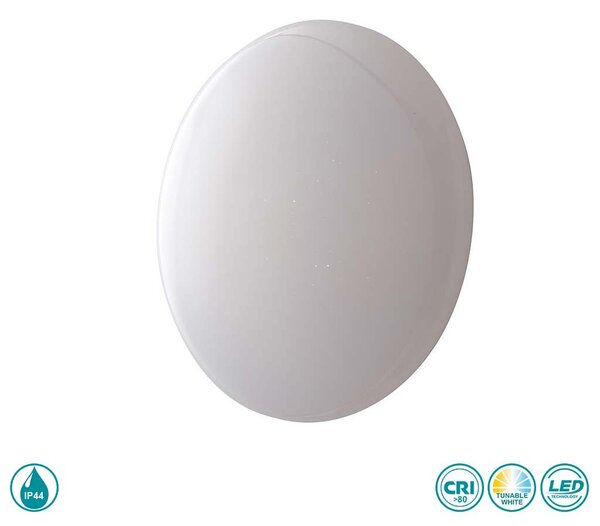 Πλαφονιέρα Intec I-Moon-R30-CCT 8031414879847 Λευκή (Tunable White)