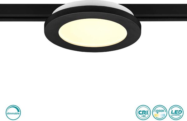 Φωτιστικό Οροφής Ράγας DUOline Trio Lighting Camillus 76921032 Μαύρο Ματ