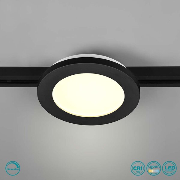 Φωτιστικό Οροφής Ράγας DUOline Trio Lighting Camillus 76921032 Μαύρο Ματ