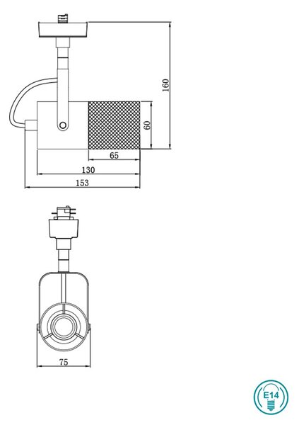 Σποτ Ράγας DUOline Trio Lighting Tosh 78430132 Ξύλο-Μαύρο Ματ