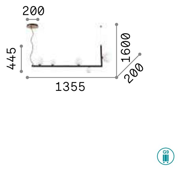 Γραμμικό Φωτιστικό Ideal Lux Birds 273648 Μαύρο