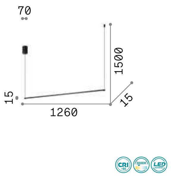 Γραμμικό Φωτιστικό Ideal Lux Essence 285085 Λευκό (3000Κ)