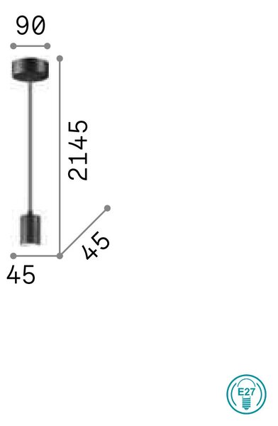 Κρεμαστό Φωτιστικό Ideal Lux Set Up 260044 Νίκελ Ματ