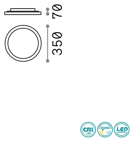 Φωτιστικό Οροφής Ideal Lux Fly 270272 Λευκό (3000Κ)