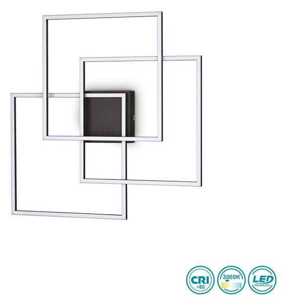 Φωτιστικό Οροφής Ideal Lux Frame 270678 Μαύρο