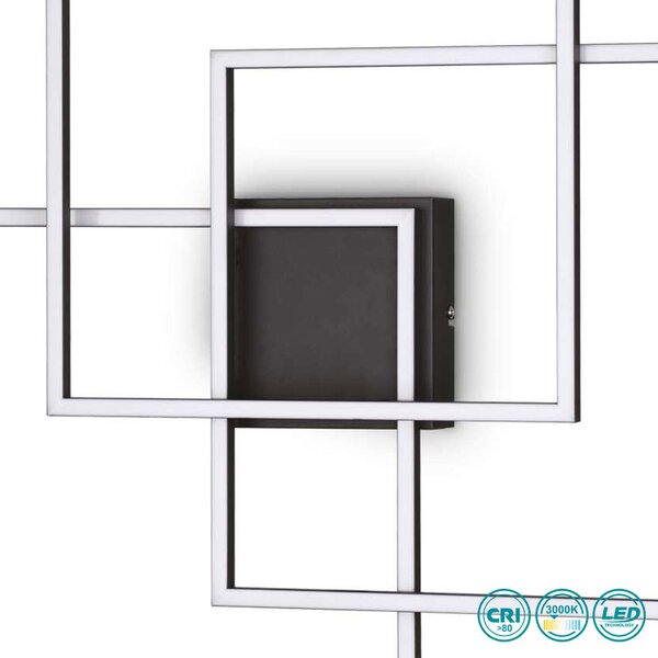 Φωτιστικό Οροφής Ideal Lux Frame 270678 Μαύρο