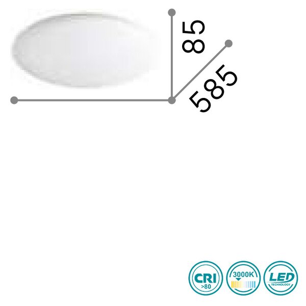 Φωτιστικό Οροφής Ideal Lux Level 261188 Λευκό (3000Κ)