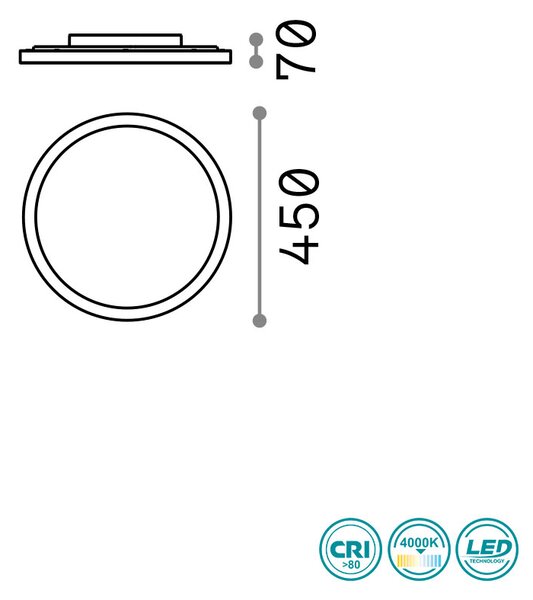 Φωτιστικό Οροφής Ideal Lux Fly 270296 Λευκό (4000Κ)