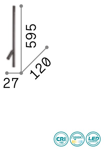 Απλίκα Ideal Lux Syntesi 271880 Μαύρη