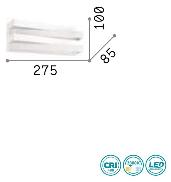 Απλίκα Ideal Lux Virtus 267760 Λευκή (3000K)