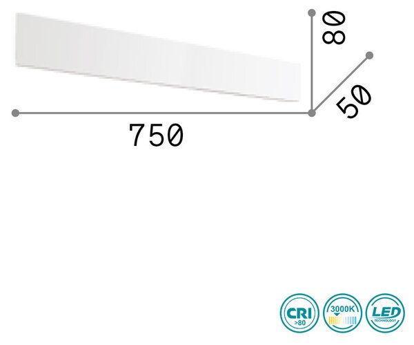 Απλίκα Ideal Lux Zig Zag 277226 L75 Μαύρη (3000Κ)