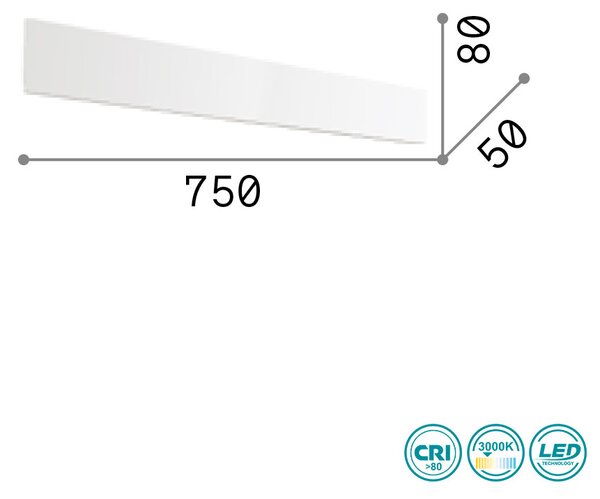 Απλίκα Ideal Lux Zig Zag 277219 L75 Λευκή