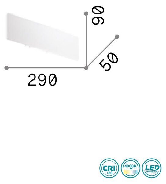 Απλίκα Ideal Lux Zig Zag 277233 L29 Λευκή (4000K)