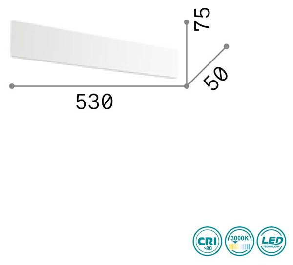 Απλίκα Ideal Lux Zig Zag 282138 L53 Χρυσή Ματ (3000K)