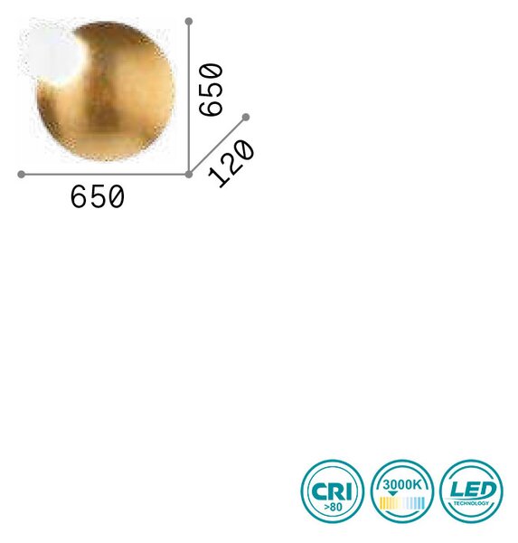 Απλίκα Ideal Lux Eclissi 259062 Χρυσή