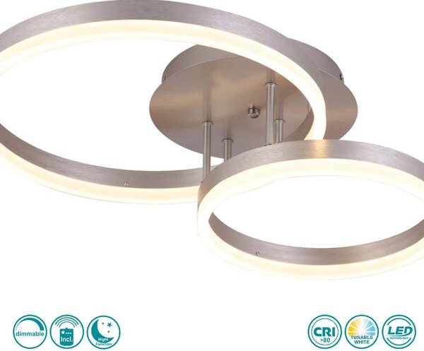 Φωτιστικό Οροφής Sun Light Kievo C88059/2-SLV Ασημί (Tunable White)