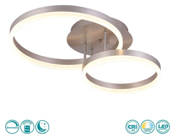 Φωτιστικό Οροφής Sun Light Kievo C88059/2-SLV Ασημί (Tunable White)