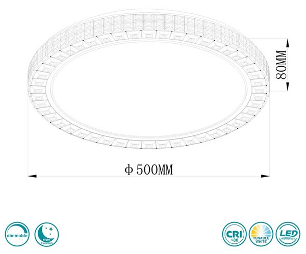 Φωτιστικό Οροφής Sun Light Leca LECA-8826 Λευκό