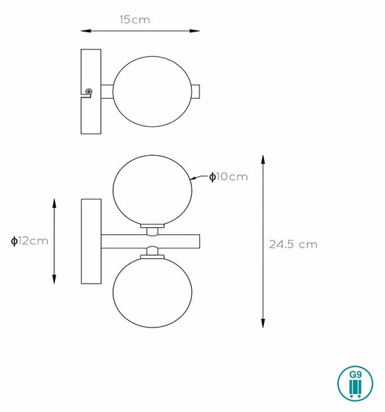 Απλίκα Lucide Tycho 45274-02-30 Μαύρη