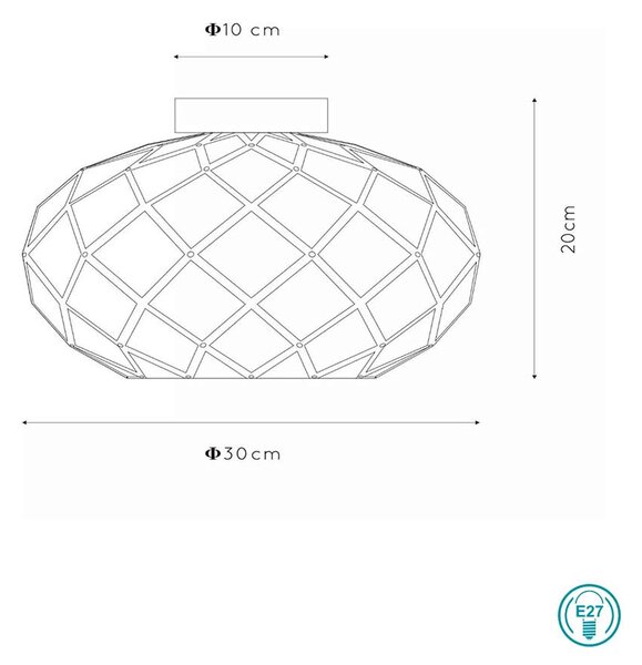 Φωτιστικό Οροφής Lucide Wolfram 21117-30-30 Μαύρο