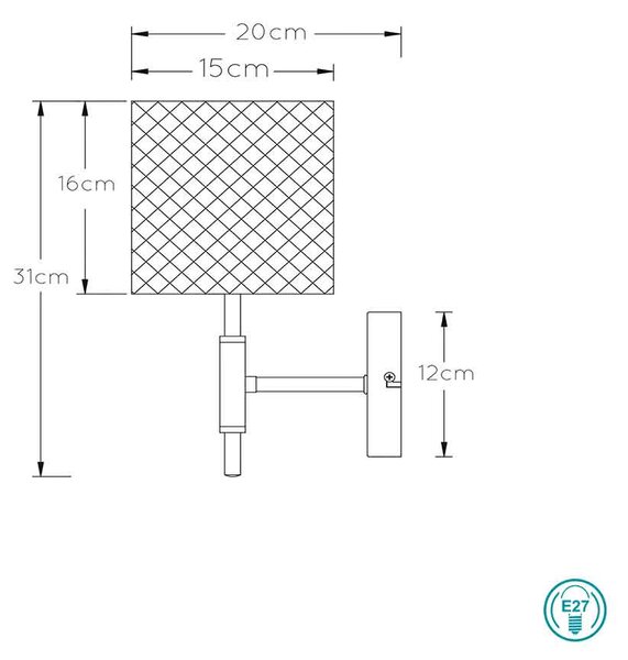 Απλίκα Lucide Baskett 45259-01-30 Μαύρη