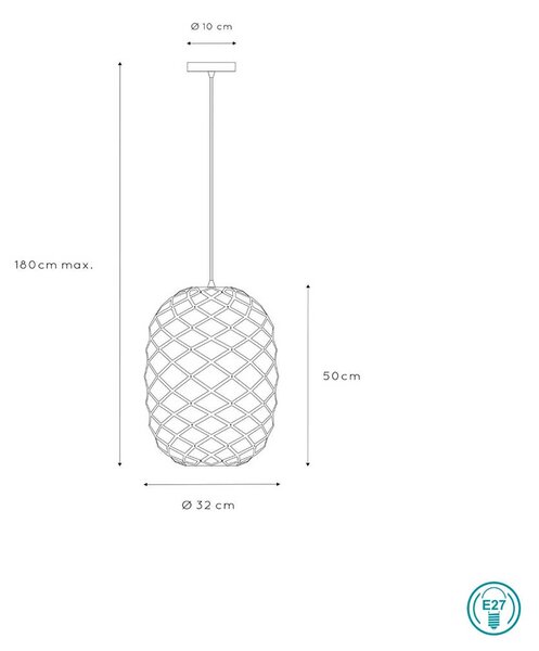 Φωτιστικό Κρεμαστό Lucide Wolfram 21417-32-30 Μαύρο