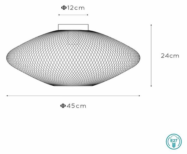 Φωτιστικό Οροφής Lucide Mesh 21123-45-02 Χρυσό Ματ