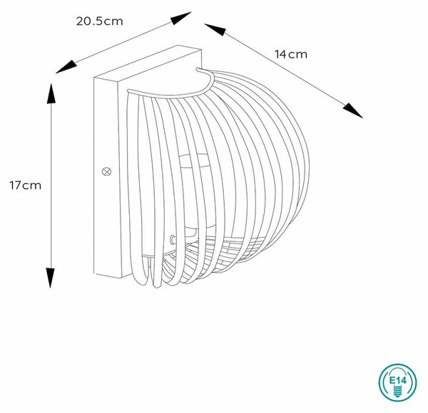 Απλίκα Lucide Manuela 78274-01-30 Μαύρη