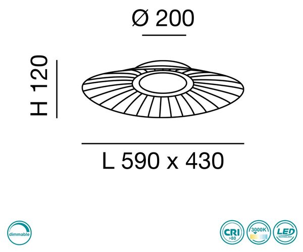 Φωτιστικό Οροφής Fabas Luce Vela 3625-61-102 Λευκό