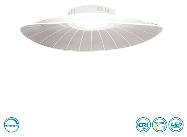 Φωτιστικό Οροφής Fabas Luce Vela 3625-61-102 Λευκό