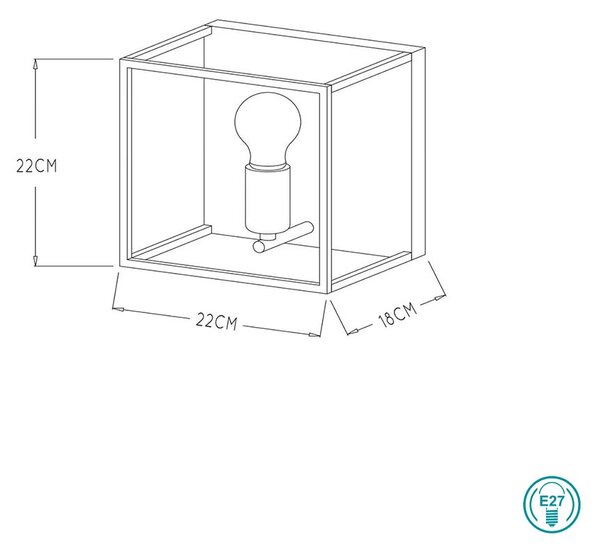 Απλίκα Lucide Ruben 00224-01-30 Μαύρο Ματ